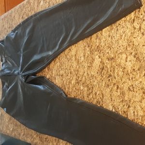 Abercrombie and Fitch vegan leather skinny high rise pants NWT